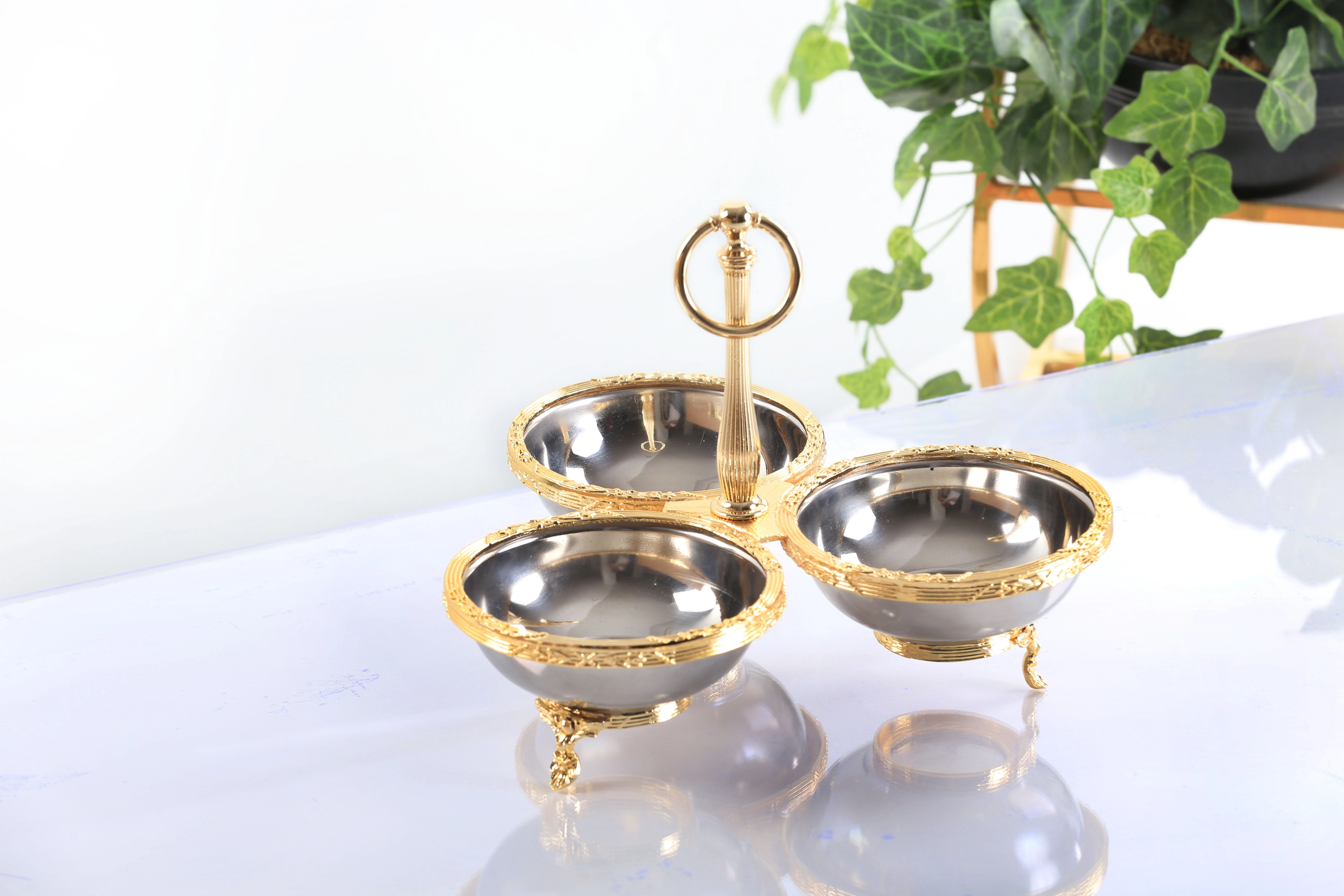 5 PARÇA ÇELİK İŞLEMELİ SUNUM SETİ 