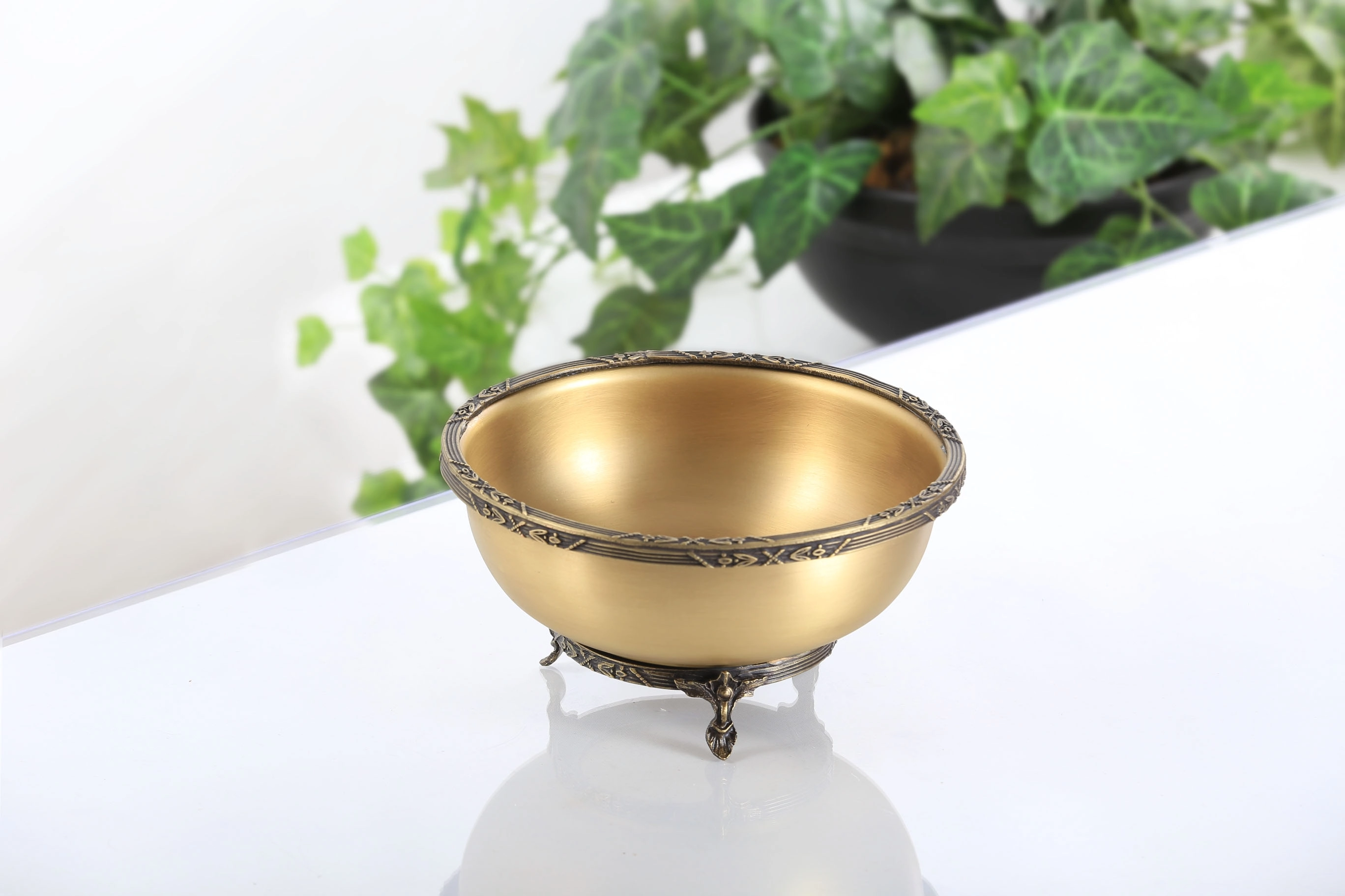 ANTİK 21 CM İŞLEMELİ SUNUM KASESİ