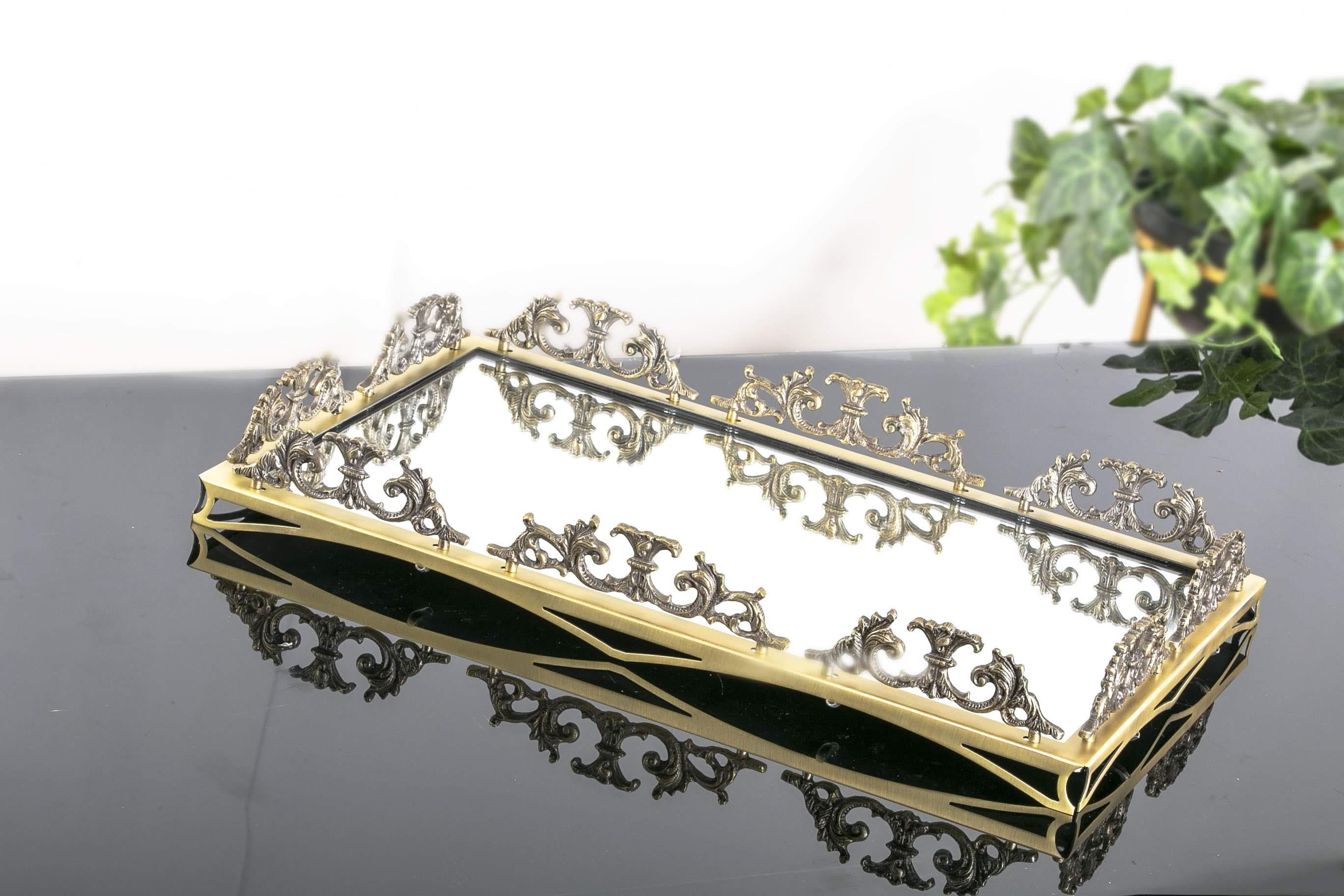 KLASİK TEPSİ 60X38 CM ANTİK