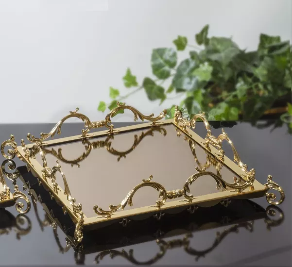 44CM*44CM GOLD TEPSİ
