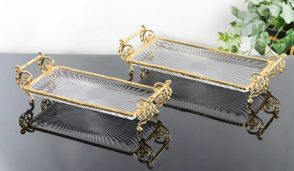 7 PARÇA CAM AVNGARD GOLD SUNUM SETİ 
