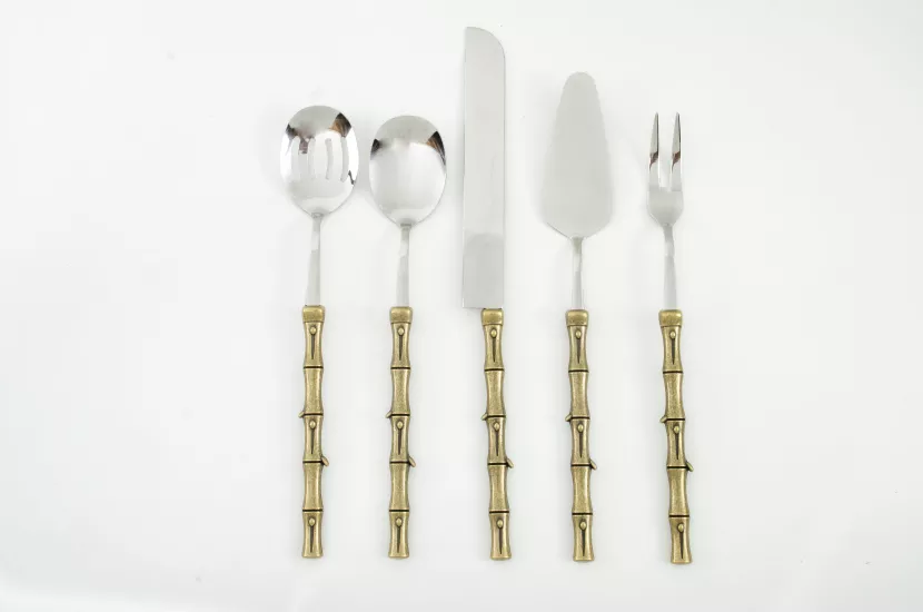 BAMBU 5 PARÇA SERVİS ANTİK