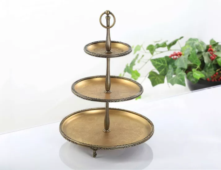 ANTİK 3 KATLI SUNUM TABAĞI 15CM/22CM/30CM