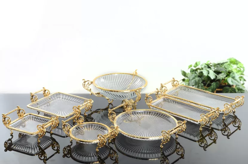 7 PARÇA CAM AVNGARD GOLD SUNUM SETİ 